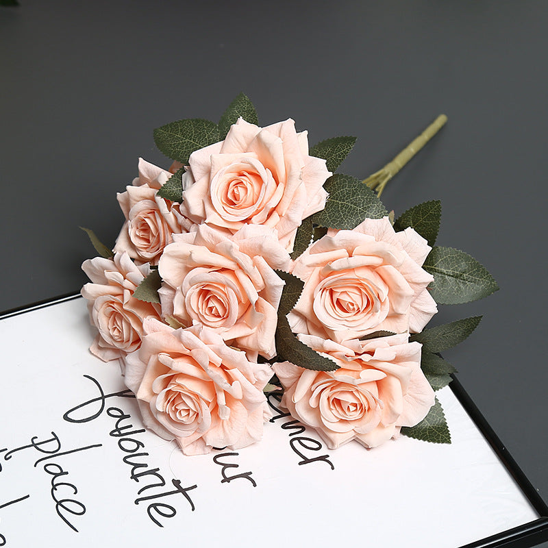 Premium Künstlicher Blumenkopf Rosenstrauß