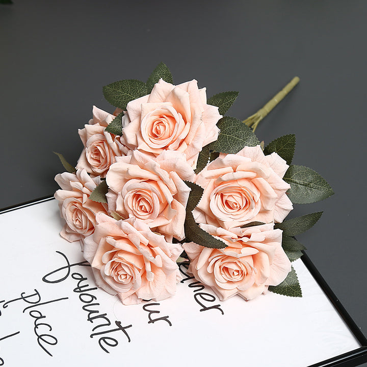 Premium Künstlicher Blumenkopf Rosenstrauß