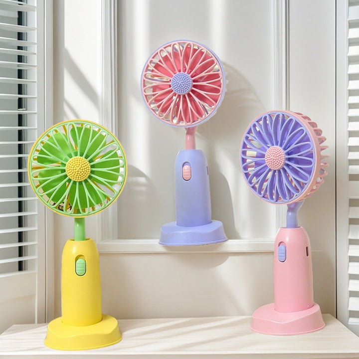 Damen Tragbarer USB-Lüfter mit verspieltem Blumen-Design Karnz