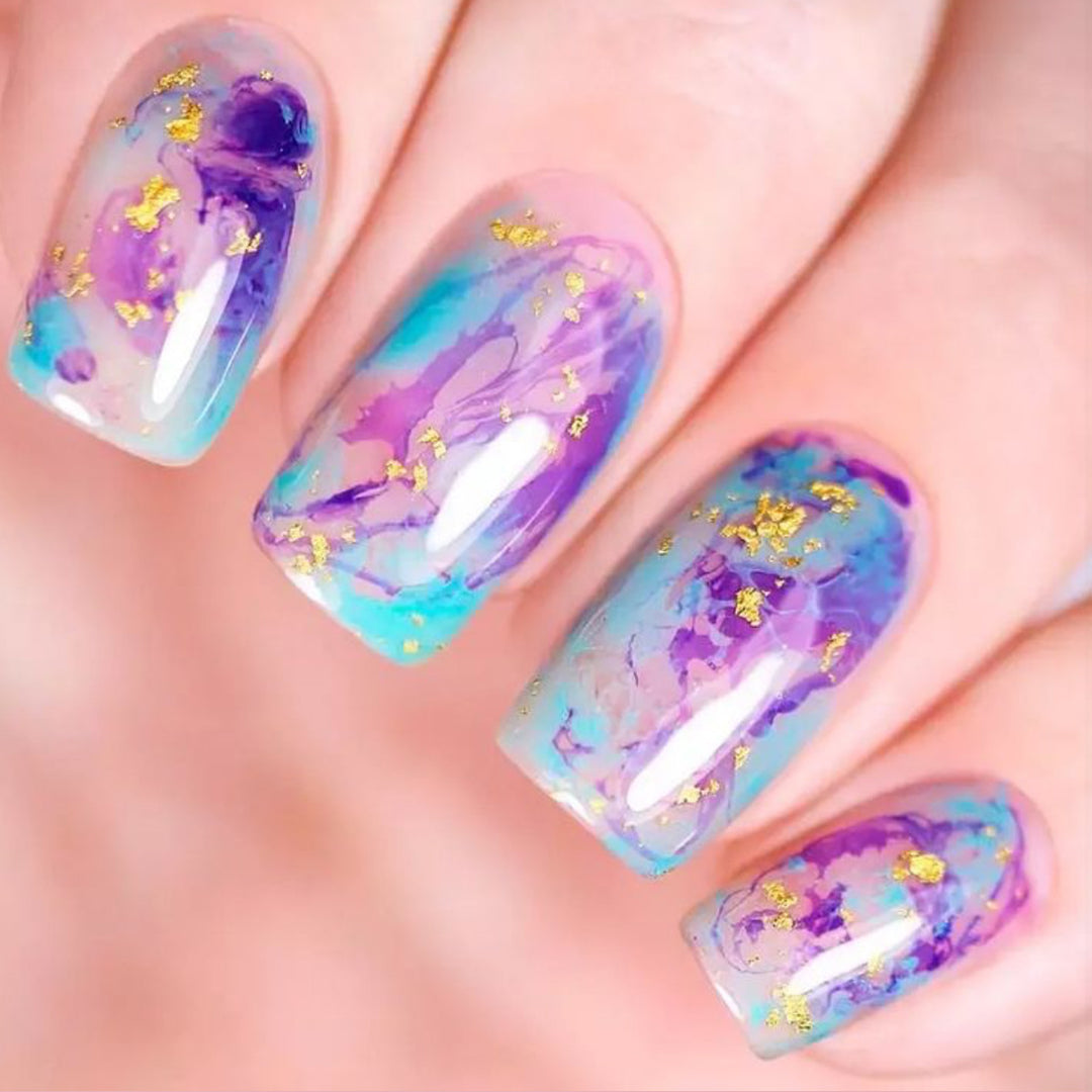 Künstlerische Marmor-Effekt Nagelkunst Verlängerungen Karnz