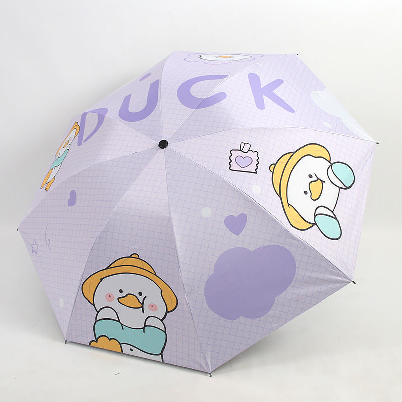 Damen Falt-Regenschirm mit niedlichem Tierdesign Karnz