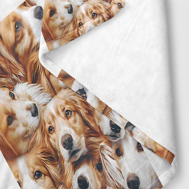 Gemütliche hundethemed Fleece-Wurfdecke