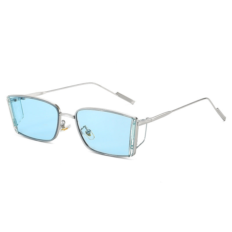 Damen elegante quadratische Sonnenbrille mit feinem Metallrahmen Karnz