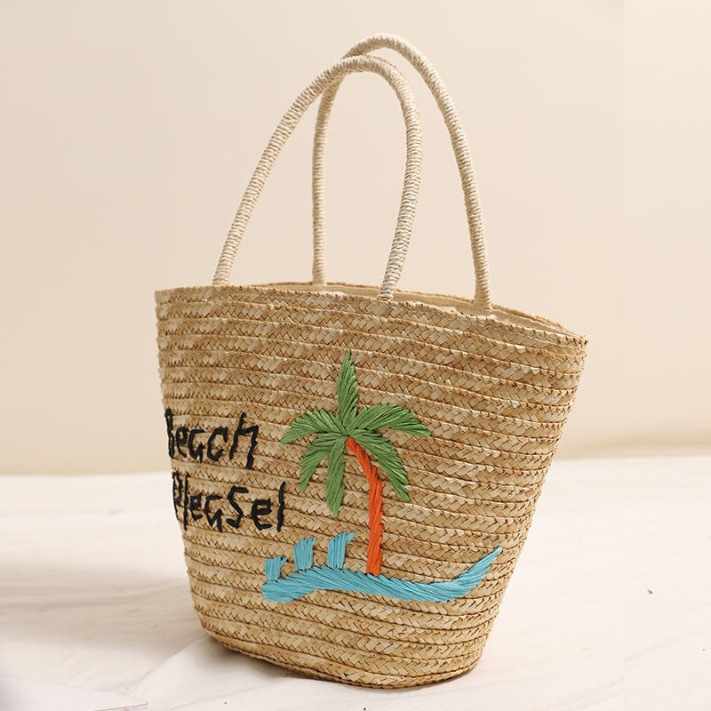 Damen Handgefertigte Strandtasche mit verspieltem Motiv und robusten Tragegriffen Karnz