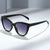 Damen Cat-Eye Sonnenbrille mit transparentem Rahmen und UV-Schutz Karnz