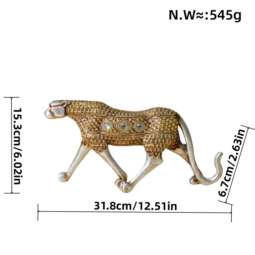 Elegante Dekofigur eines Panther Karnz