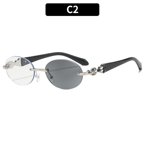 Künstlerische Doppel-Objektiv-Ovale Sonnenbrille