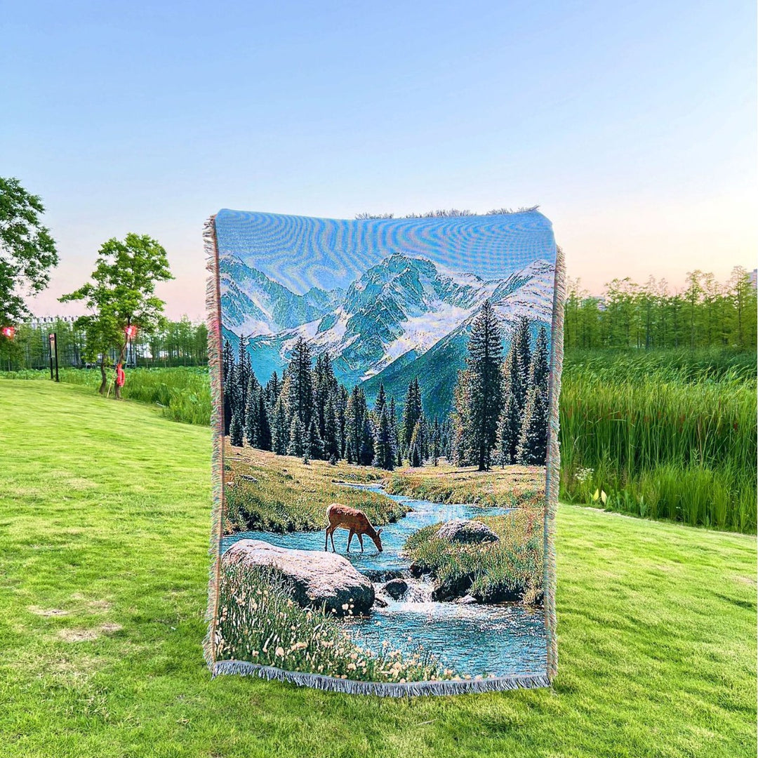 Szene Natur Gewebte Wurfdecke