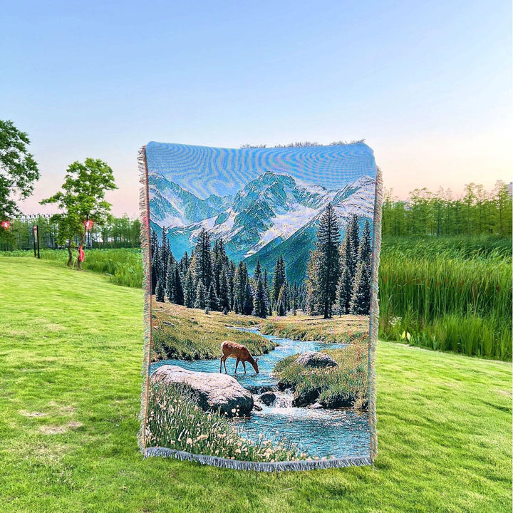 Szene Natur Gewebte Wurfdecke
