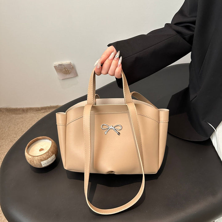 Elegante Bogen-Akzent Handheld Tote Bag Karnz