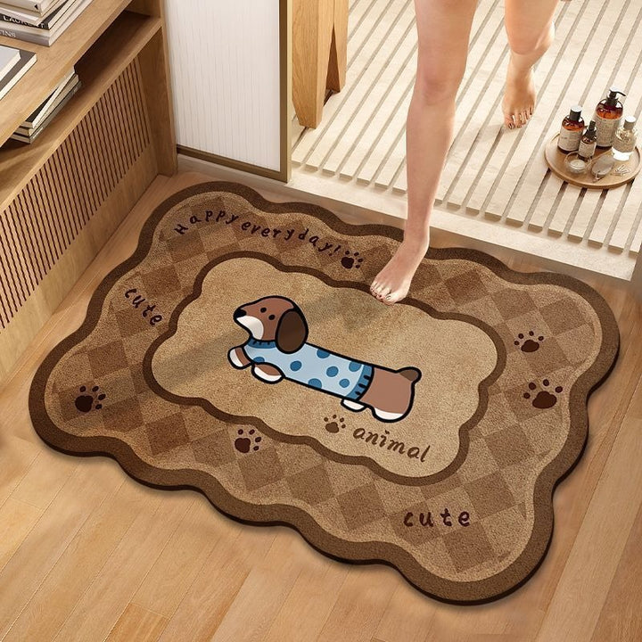 Hübsche hundethemen Plüsch-Badematte