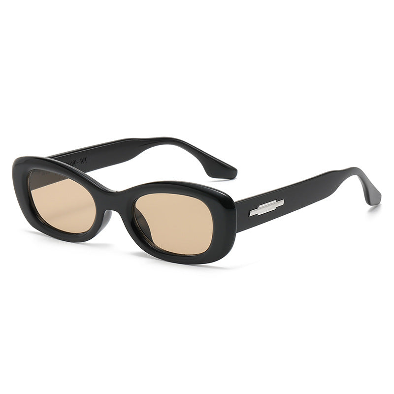 Damen modische Sonnenbrille mit ovaler Rahmenform und UV-Schutz Karnz