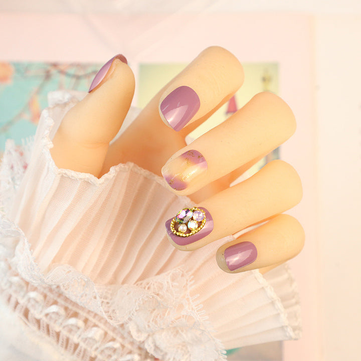 Rhinestone-besetztes Press-On Nagelkunstset Karnz