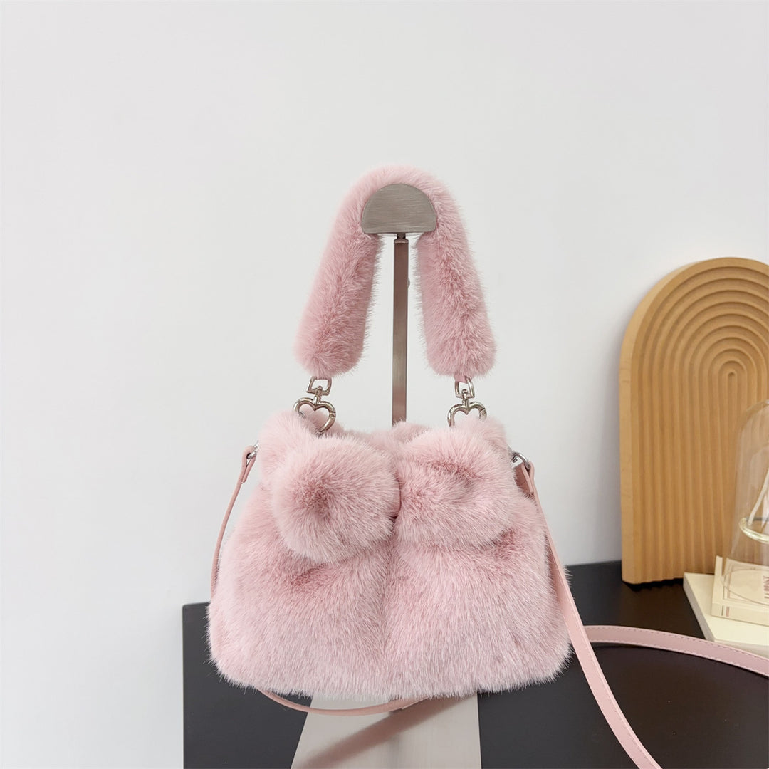 Elegante Plüsch-Handtasche