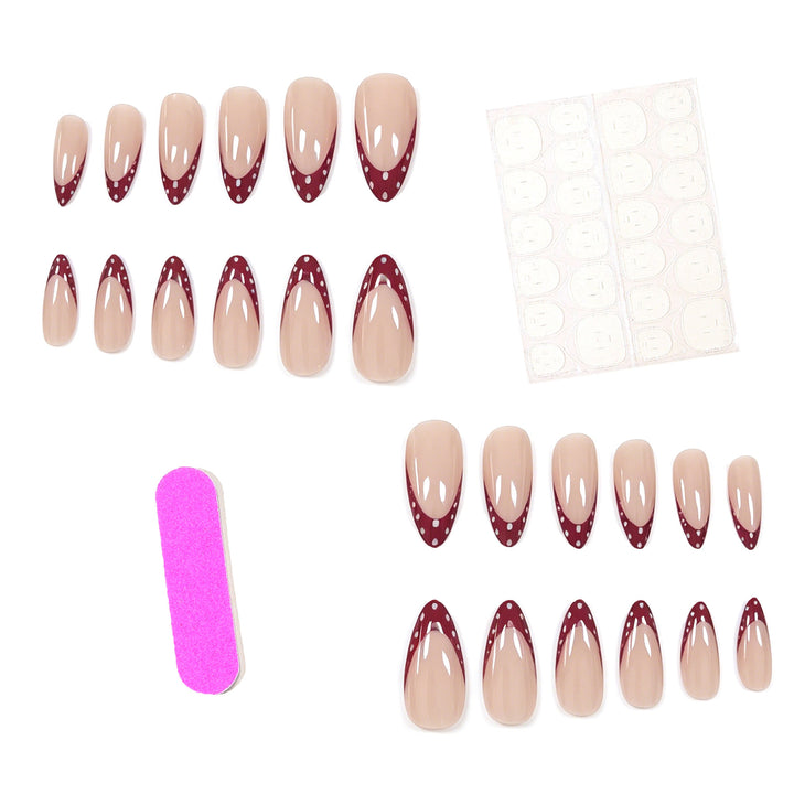 Dekorative French Tip Acrylnagelverzierungen Karnz