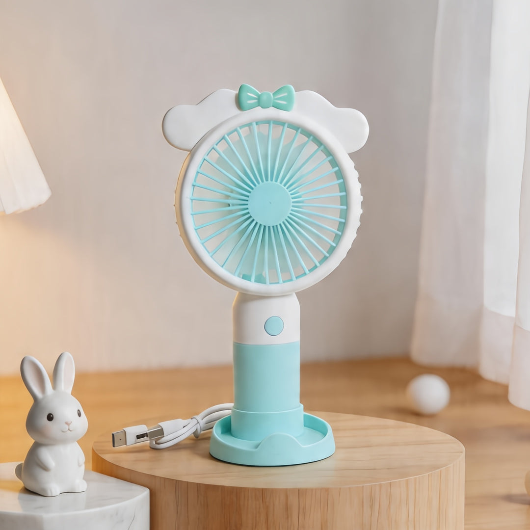 Damen Tragbarer Handventilator mit verspieltem Katzenmotiv Karnz
