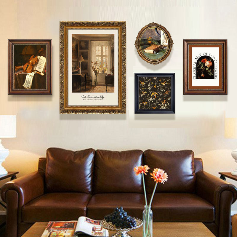 Elegante Vintage Stil Gerahmter Kunstdruck