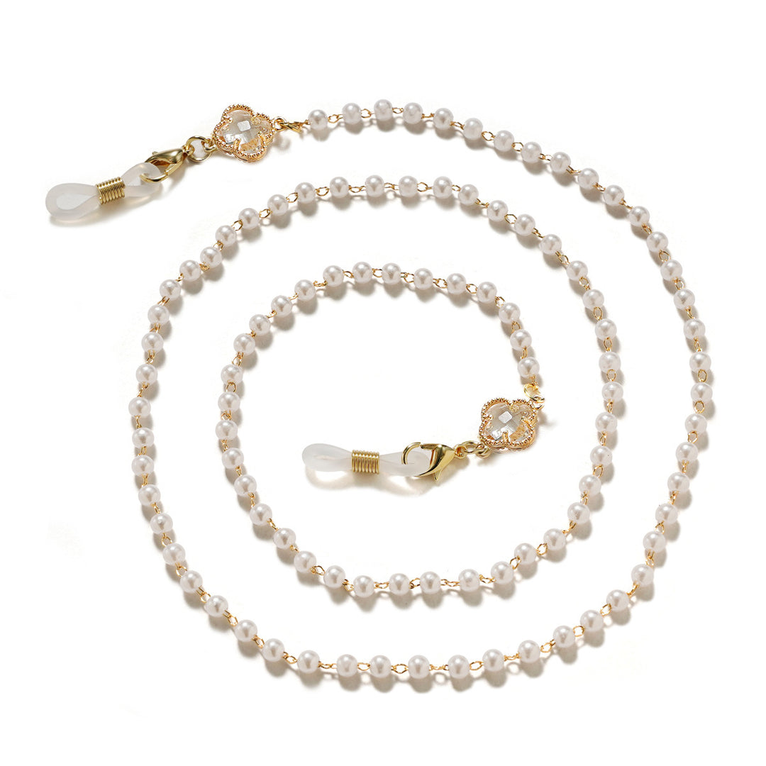 Elegante Brillenhalterkette mit Perlenakzenten Karnz