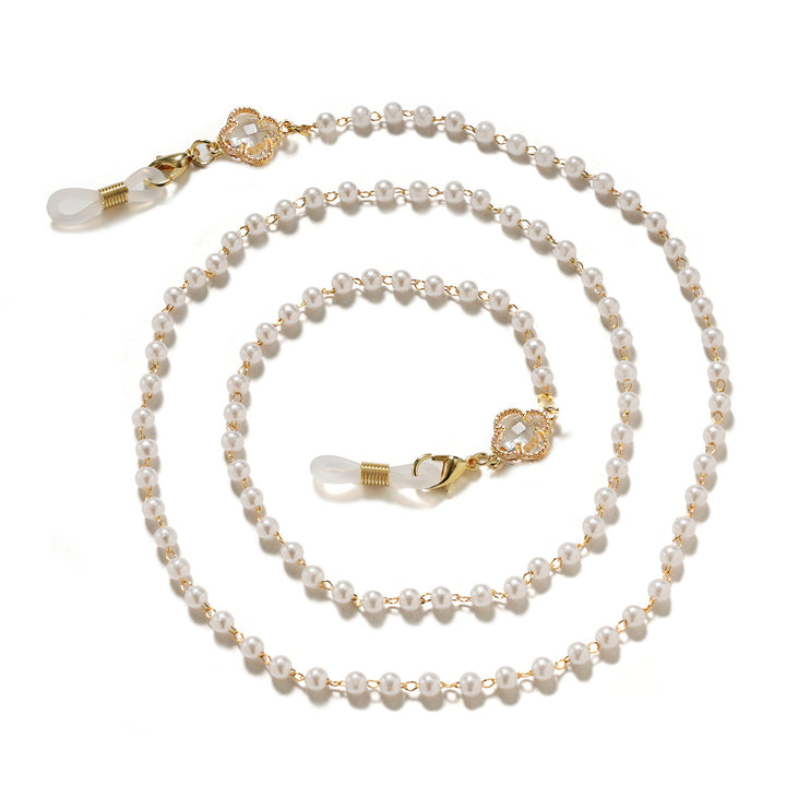 Elegante Brillenhalterkette mit Perlenakzenten Karnz
