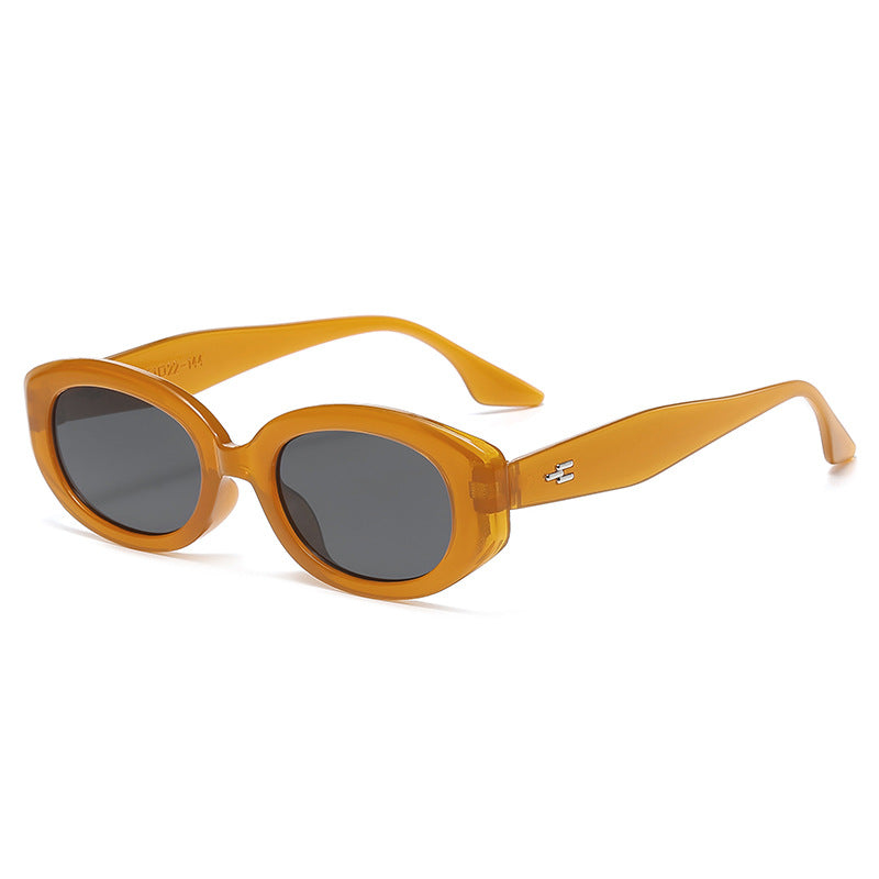 Damen modische Sonnenbrille mit modernem, ovalem Rahmen Karnz