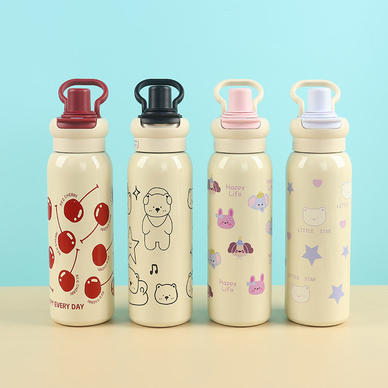 Damen Kinderfreundliche Edelstahl-Trinkflasche Karnz