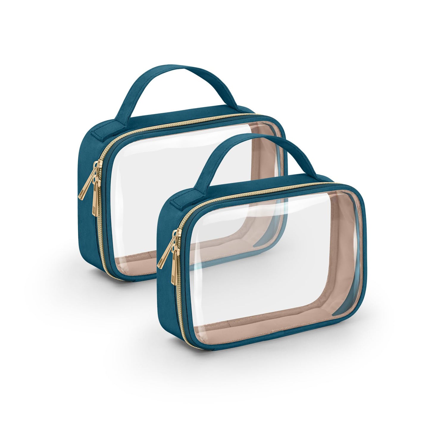 Damen durchsichtige Kosmetiktaschen Set Karnz