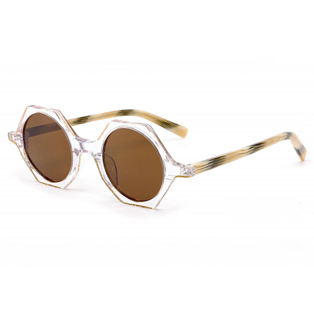 Damen modische Sonnenbrille im einzigartigen sechseckigen Design Karnz