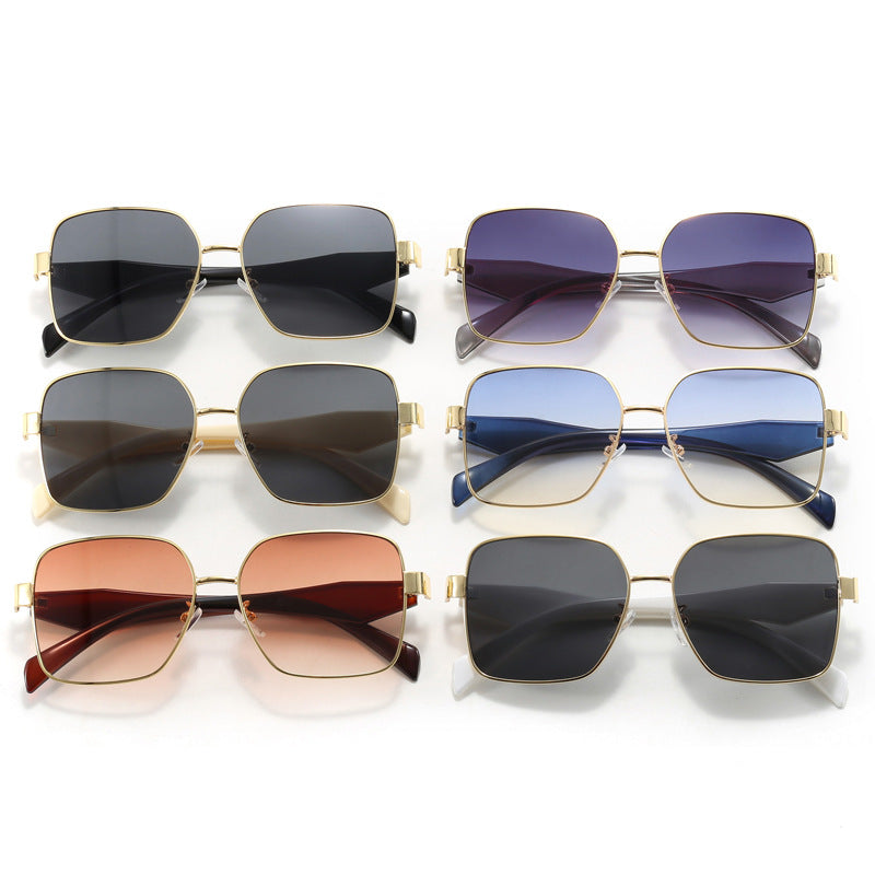 Damen stilvolle quadratische Sonnenbrille mit geschwungenem Rahmen Karnz