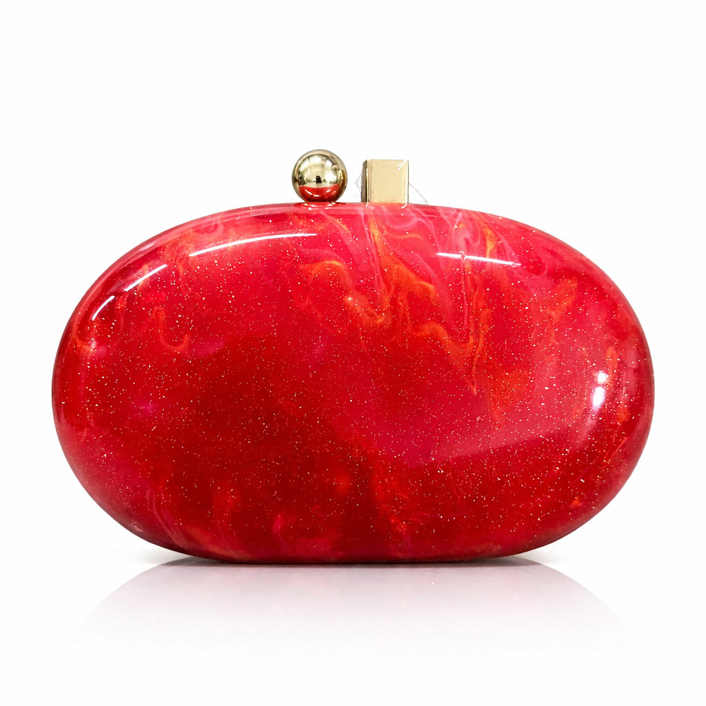 Elegante ovale Abend-Clutch
