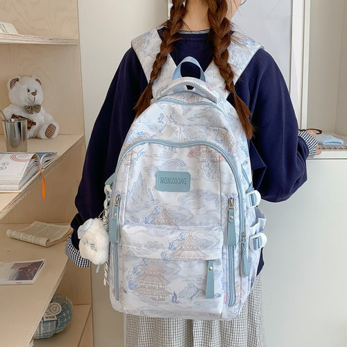 Stylische Illustrierte Rucksack Karnz