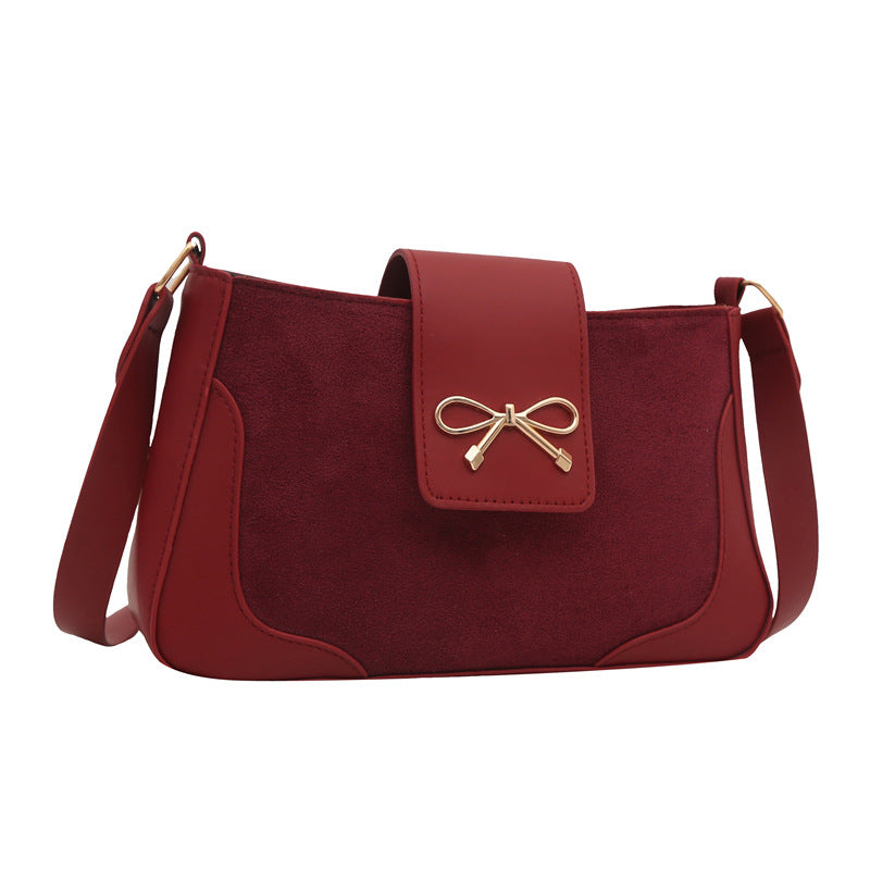 Stylish Faux Suede Handtasche Karnz