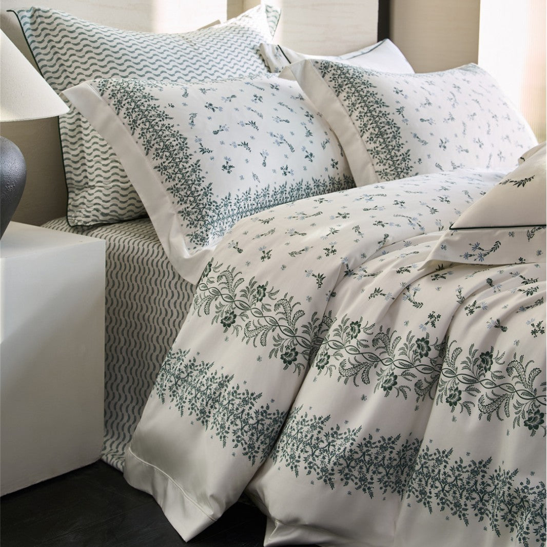 Luxus Baumwoll-Satin Blumen Bettbezug Set