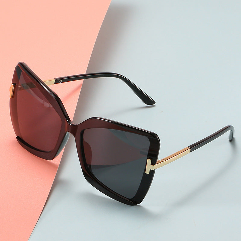 Luxuriöse Übergroße Schild Sonnenbrille Karnz
