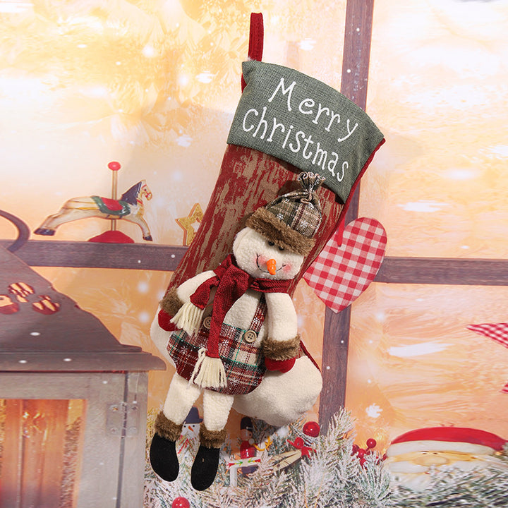 Dekorativer Weihnachtsstrumpf im Rentierdesign Karnz