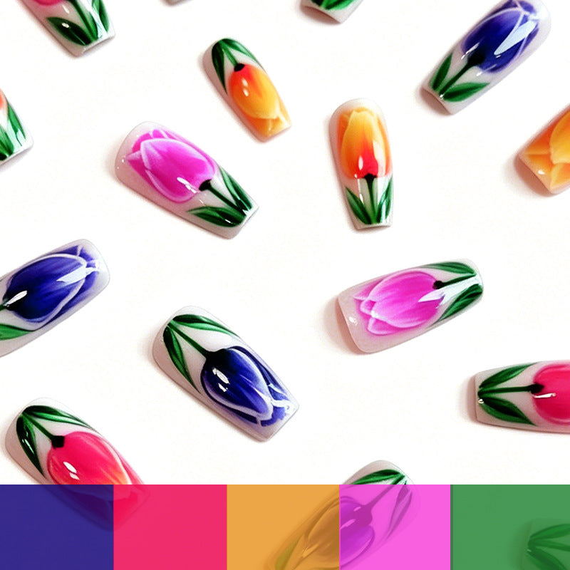 Künstlerische Florale Nagelkunst Karnz
