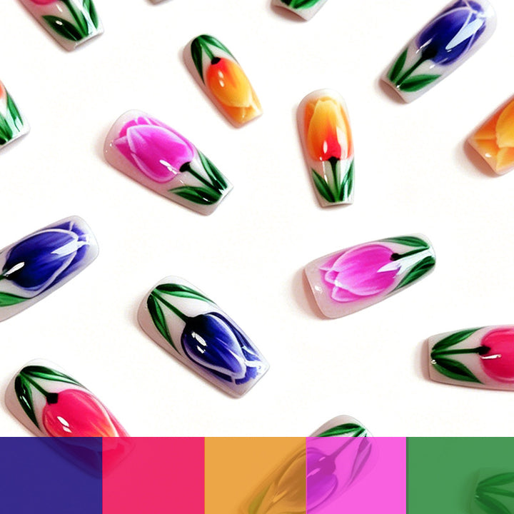 Künstlerische Florale Nagelkunst Karnz