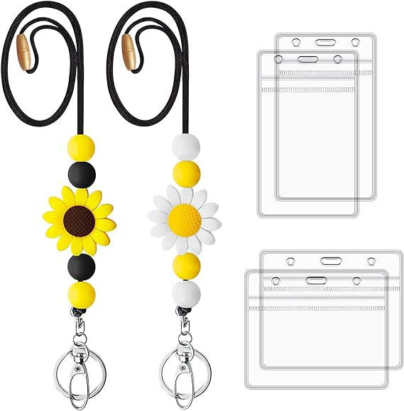 Dekorative Perlen-Lanyard mit ID-Halter Karnz