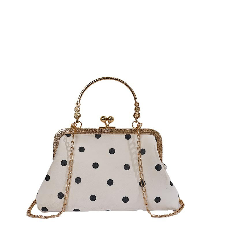 WoVintage Elegante Polka Dot Abend-Clutch Karnz