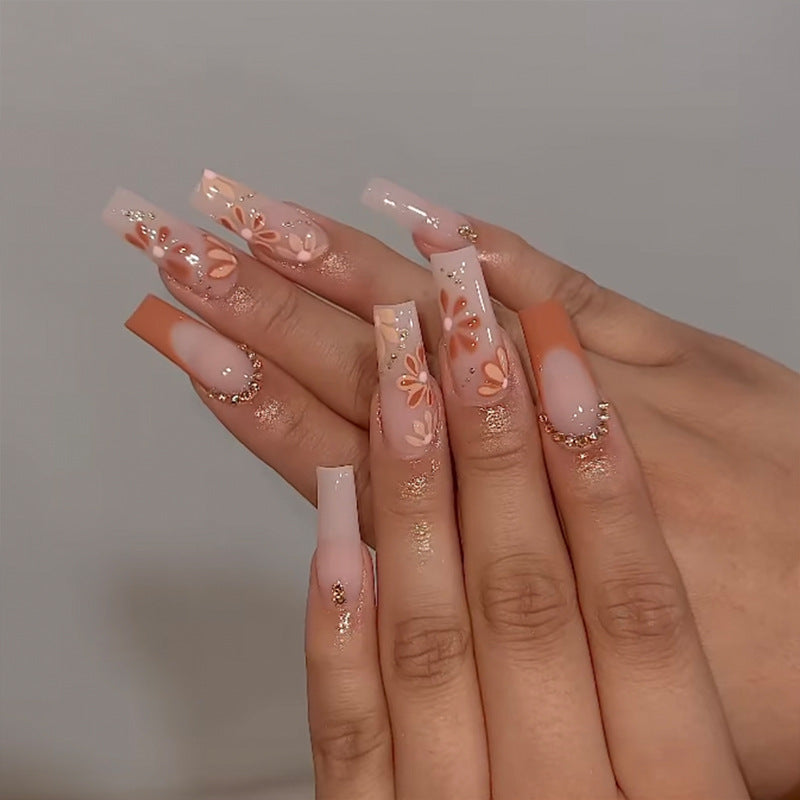 Glamouröse Glitzer-Stiletto Press-On Nägel Karnz