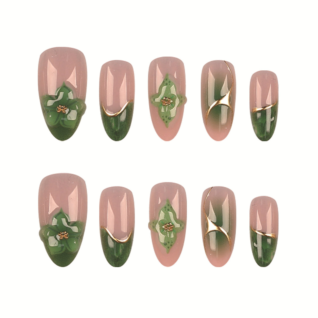 Künstlerisches Floral Nagelspitzen Set