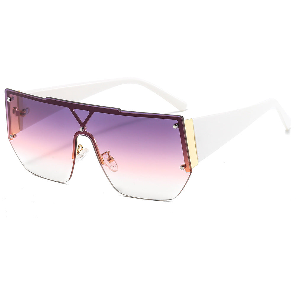 Damen modische Oversize-Sonnenbrille mit einzigartigem geometrischen Rahmen Karnz