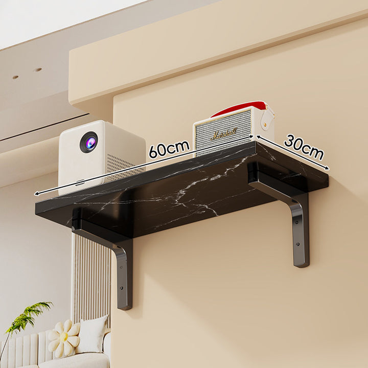 Wandmontierte schwebende Aufbewahrungse shelf mit Marmor-Effekt und Schwerlaststahlhaltern