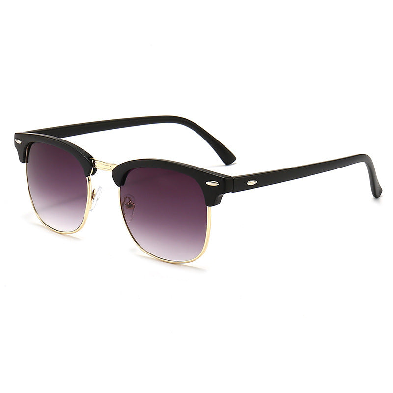 Damen modische Retro-Sonnenbrille mit metallischem Rahmen Karnz