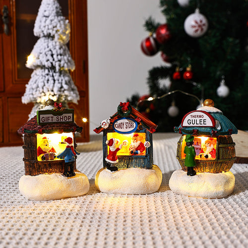 Beleuchtete Weihnachtsdorf-Dekoration Karnz