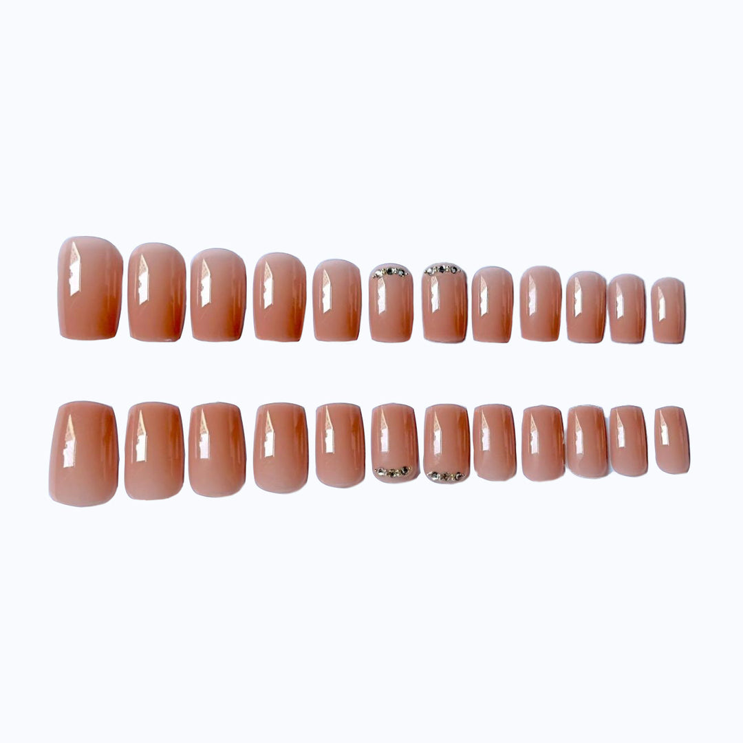 Elegantes Acryl-Nagelkunst-Set mit Strass-Akzenten