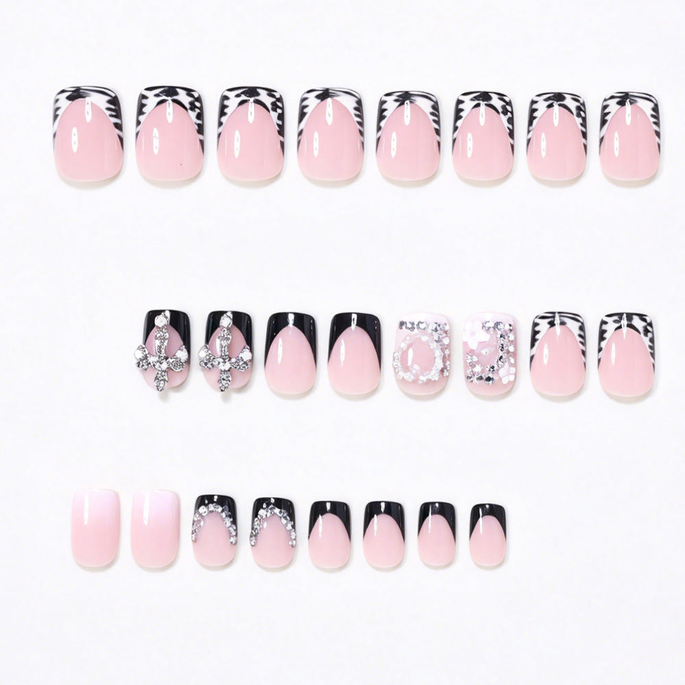 Elegante dekorative Acryl Press-On Nagelkunst Karnz