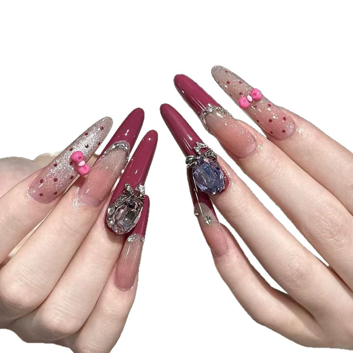 Glamouröse Lange Stiletto Nagel Kunst Extensions