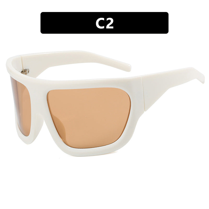 Damen sportliche Oversized-Sonnenbrille Karnz