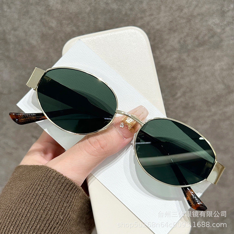 Elegante ovale Rahmen-Sonnenbrille