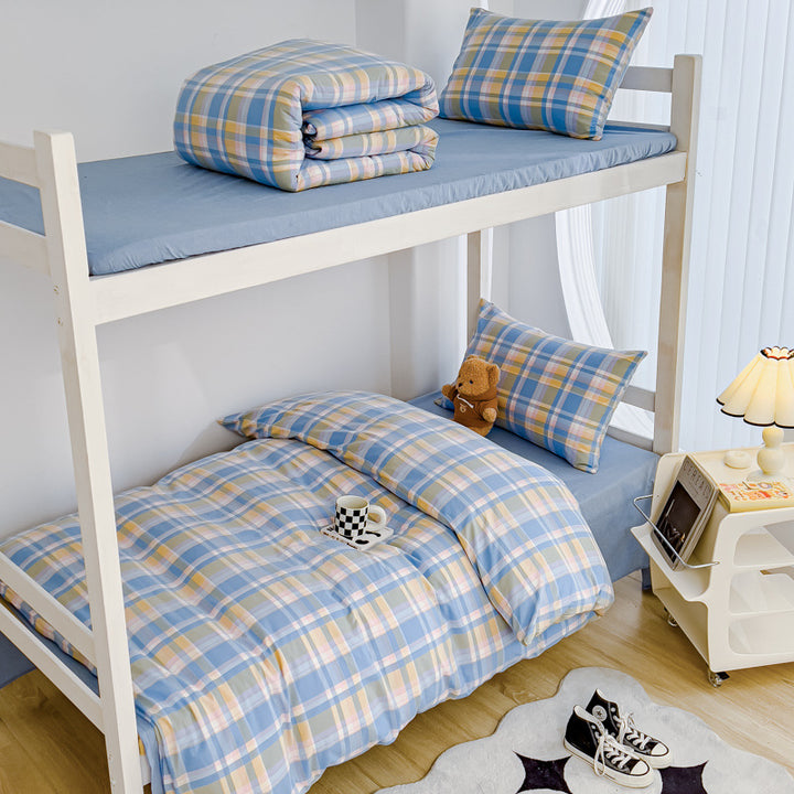 Leichtes Baumwolle Etagenbett Bettwäsche Set mit Bettbezug, Kissenbezug und Spannbettlaken